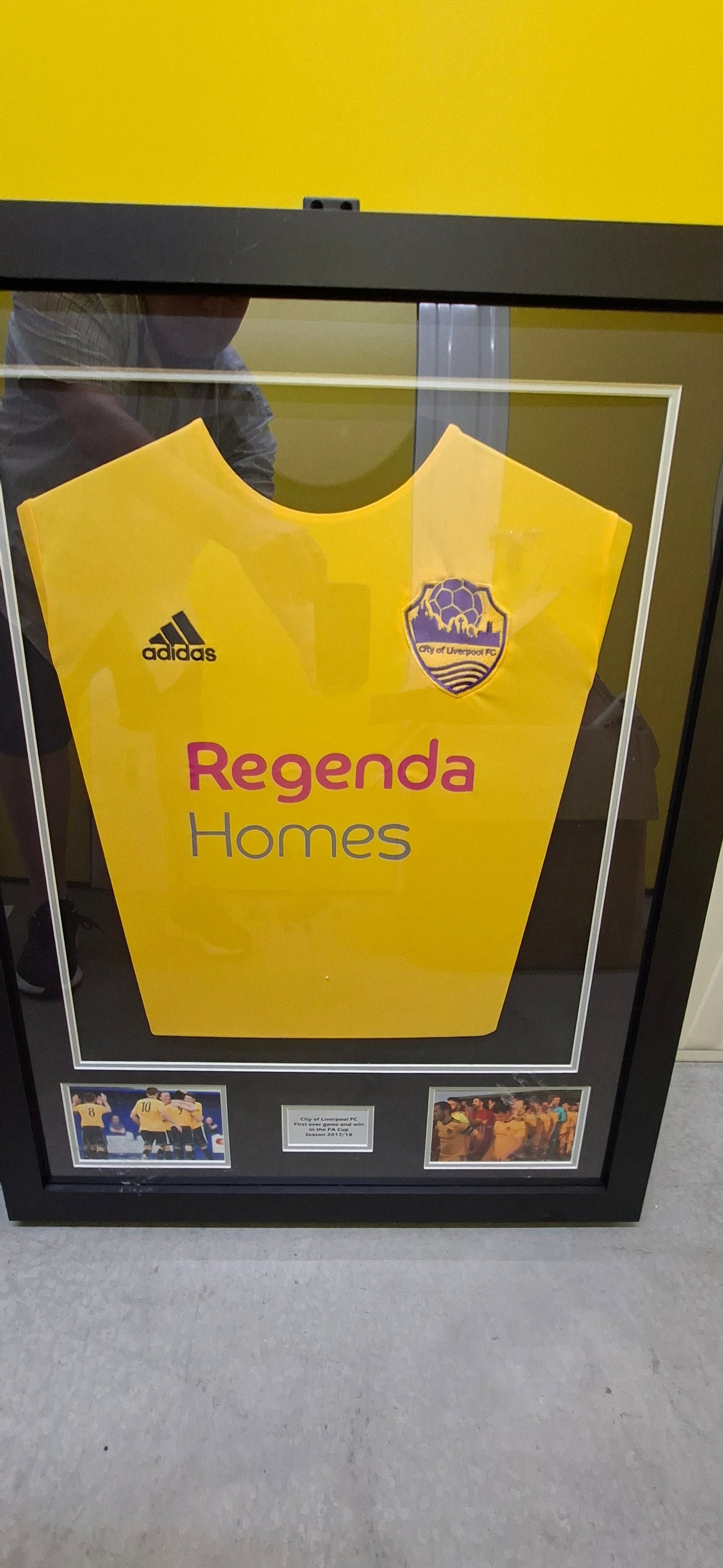 Season 2017/18 Framed Away Shirt, commemorating our 1st ever game (and win) in the FA Cup